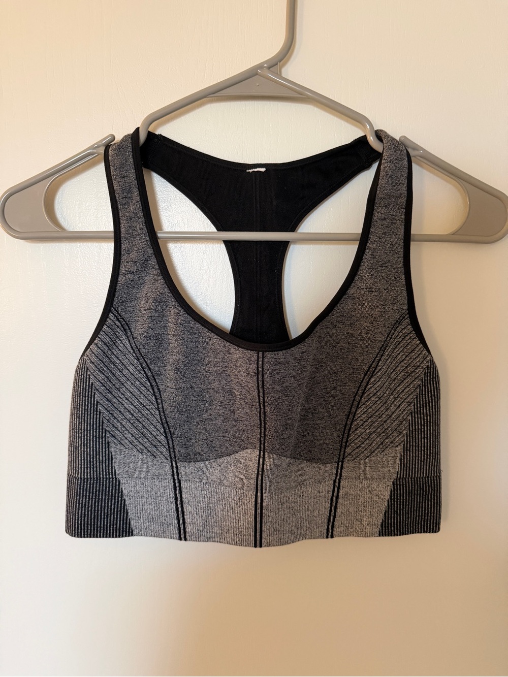 Women’s PINK Gray and Black Sports Bra